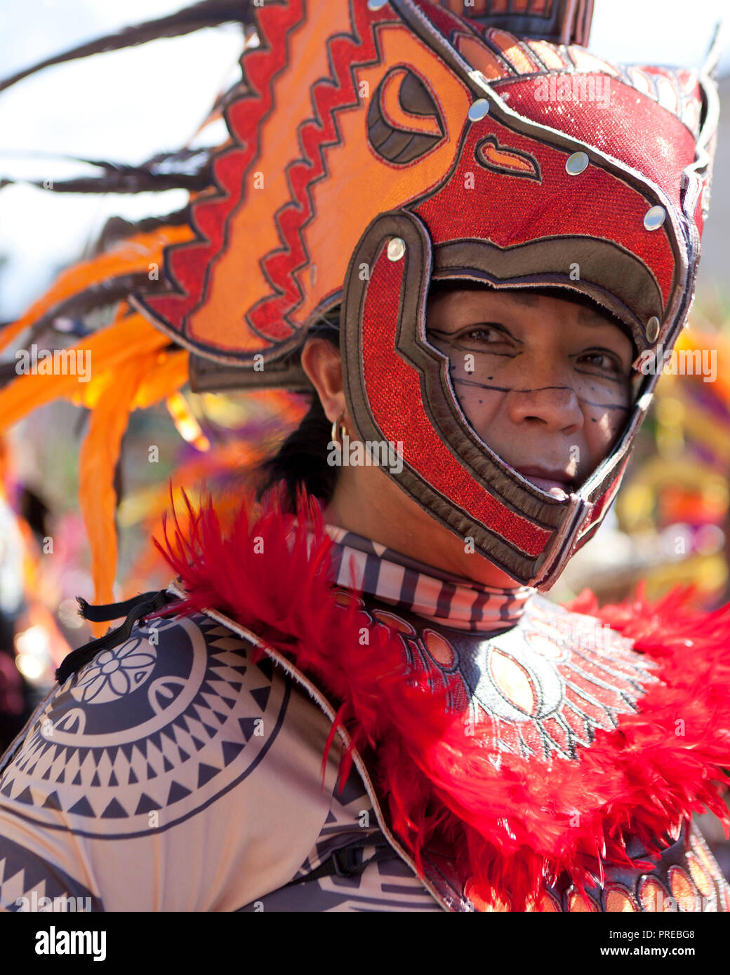Woman dressed as an Aztec eagle warrior at a Latino festival - USA Stock  Photo - Alamy