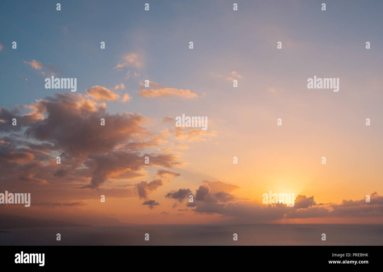 Bright Multicolored Sunrise, Beautiful Colorful Sky, Background. Stock  Image - Image of dawn, wave: 194195709