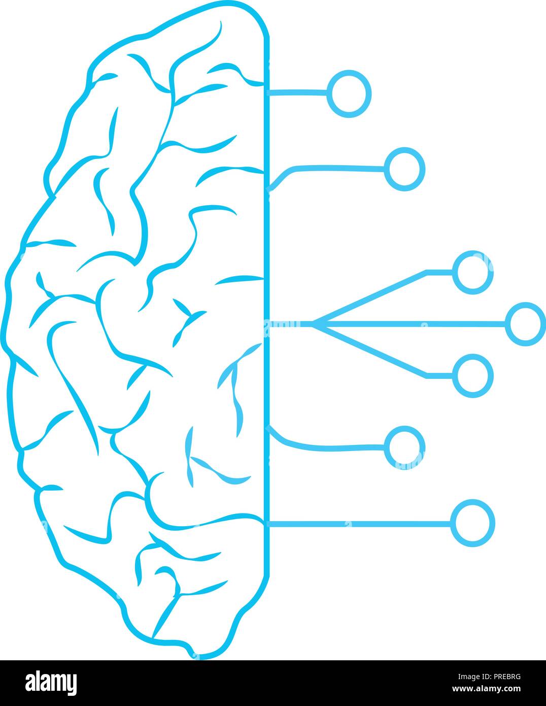 Cloud braind connections Stock Vector