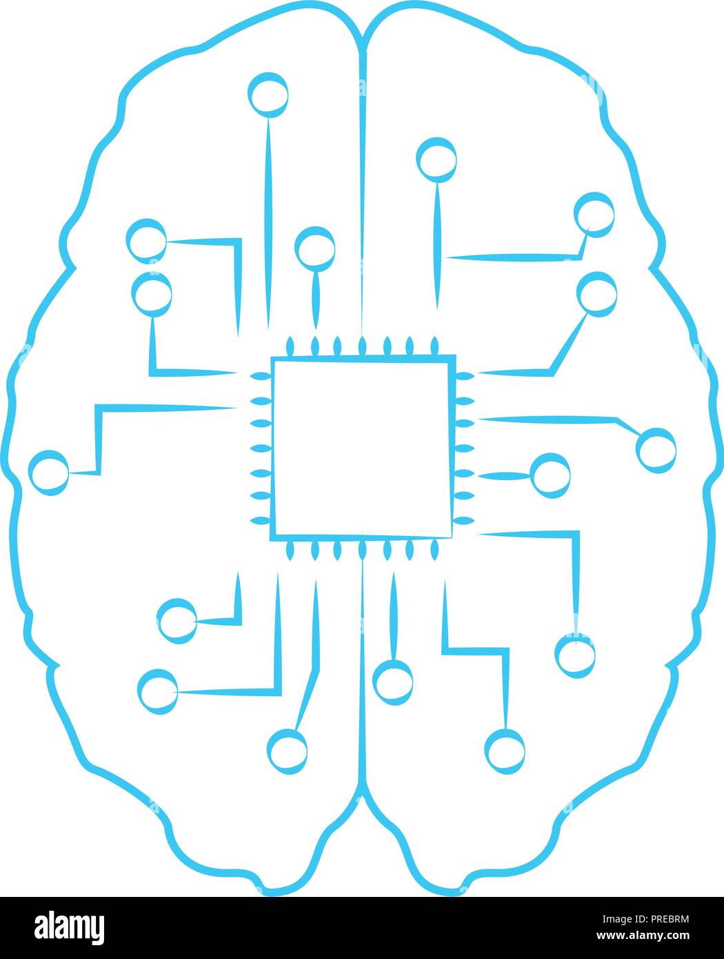 Cloud braind connections Stock Vector
