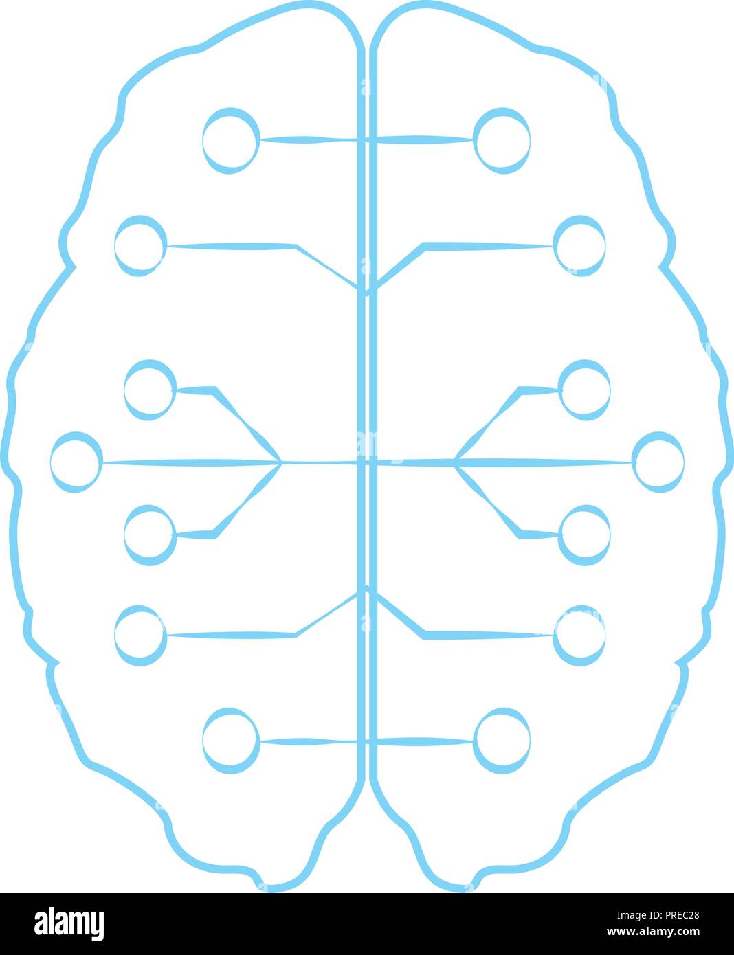 Cloud braind connections Stock Vector