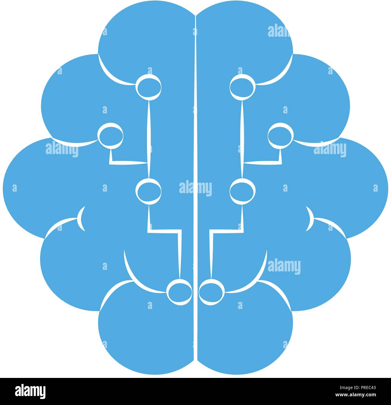 Cloud braind connections Stock Vector