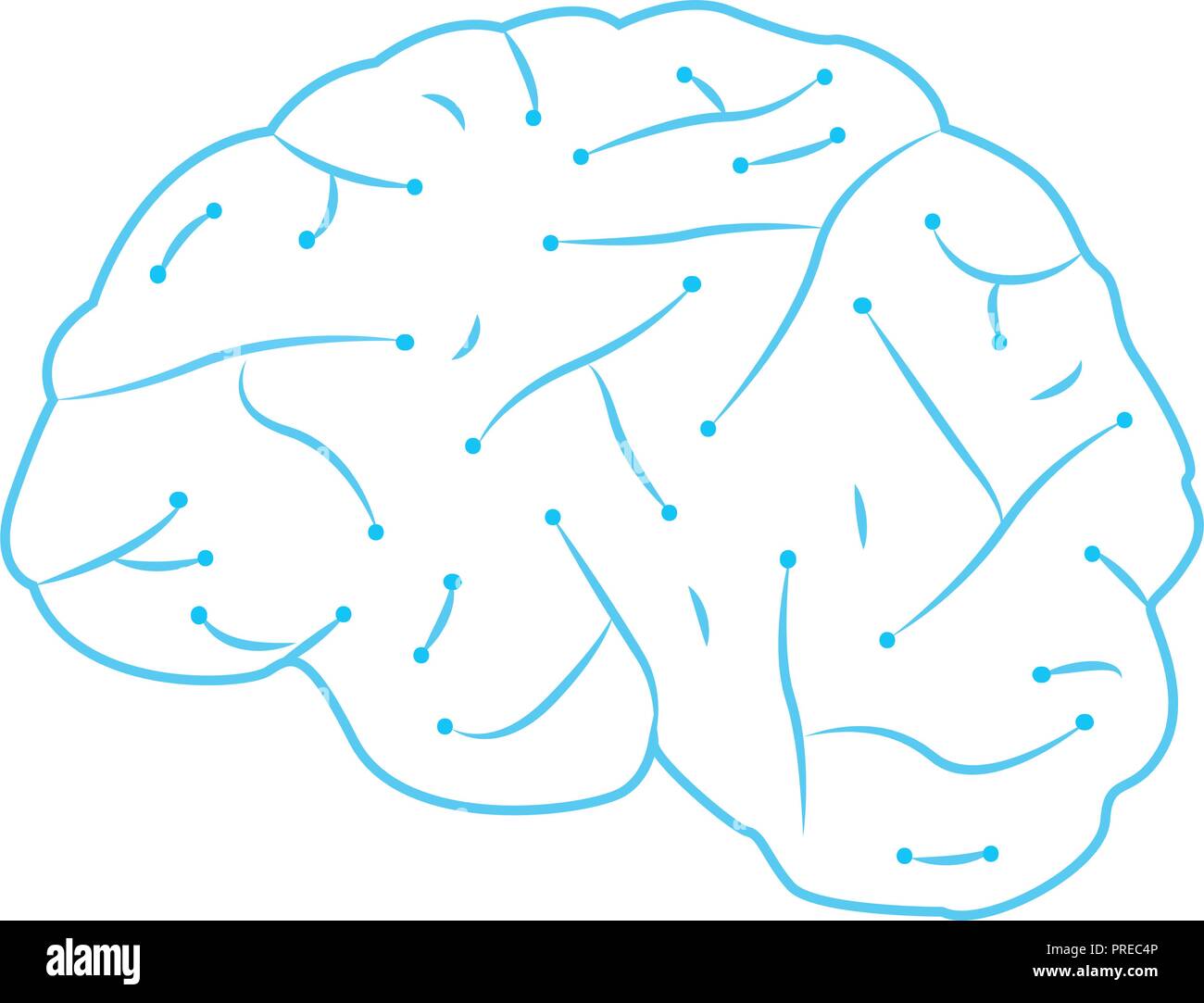 Cloud braind connections Stock Vector