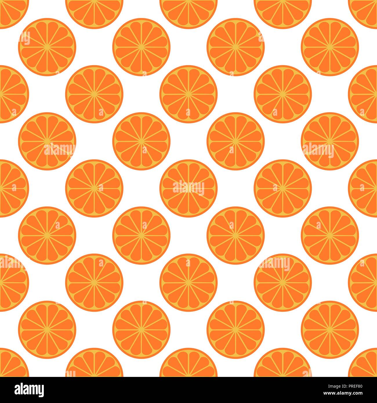 Orange fruit seamless art white pattern background Stock Vector Image ...