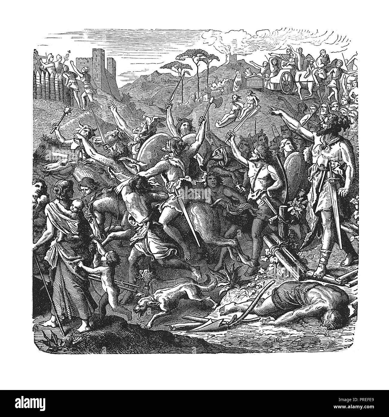 Original artwork of Genseric's vandals in Italy. Published in A pictorial  history of the world's great nations: from the earliest dates to the  present Stock Photo - Alamy