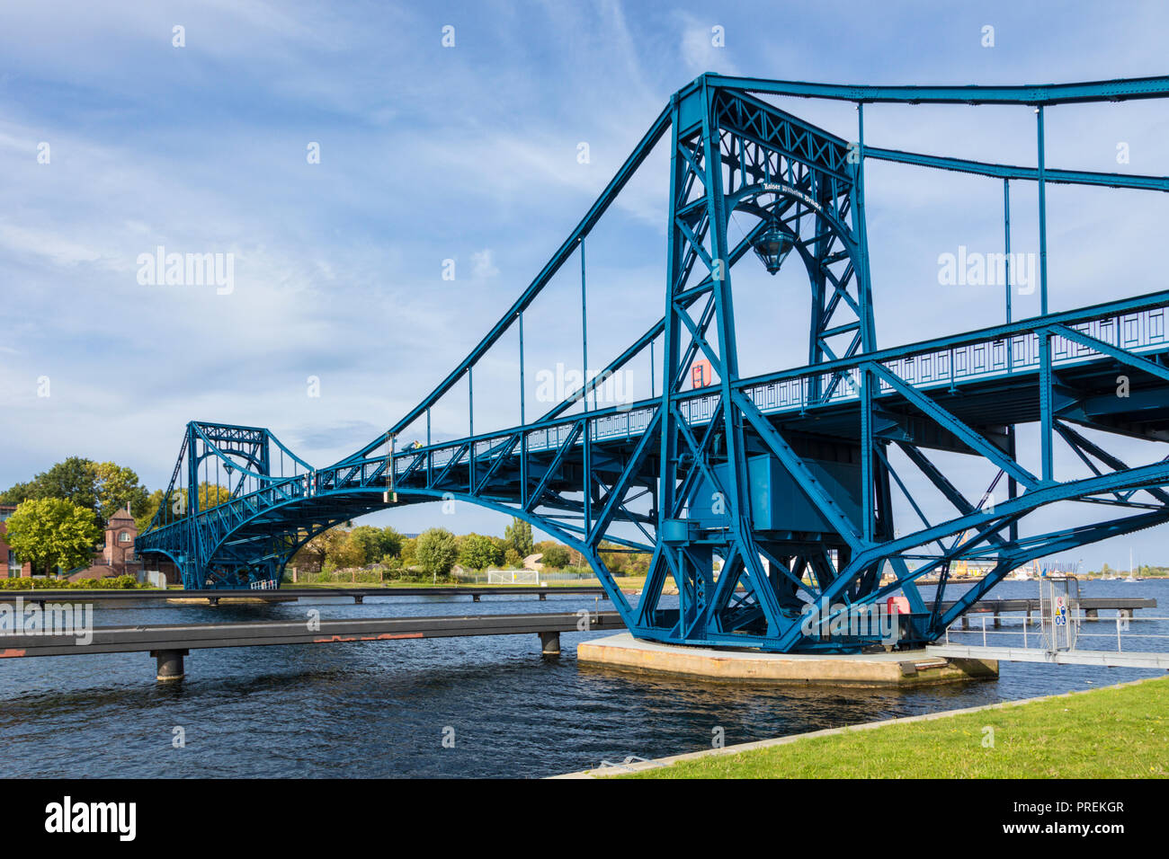 Kaiser Wilhelm Bridge, a swing bridge at Wilhelmshaven, Germany Stock Photo