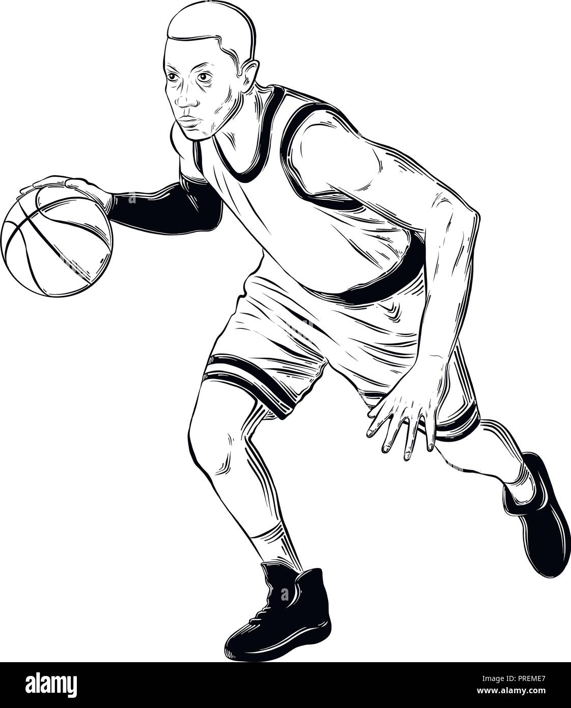 basketball player drawing