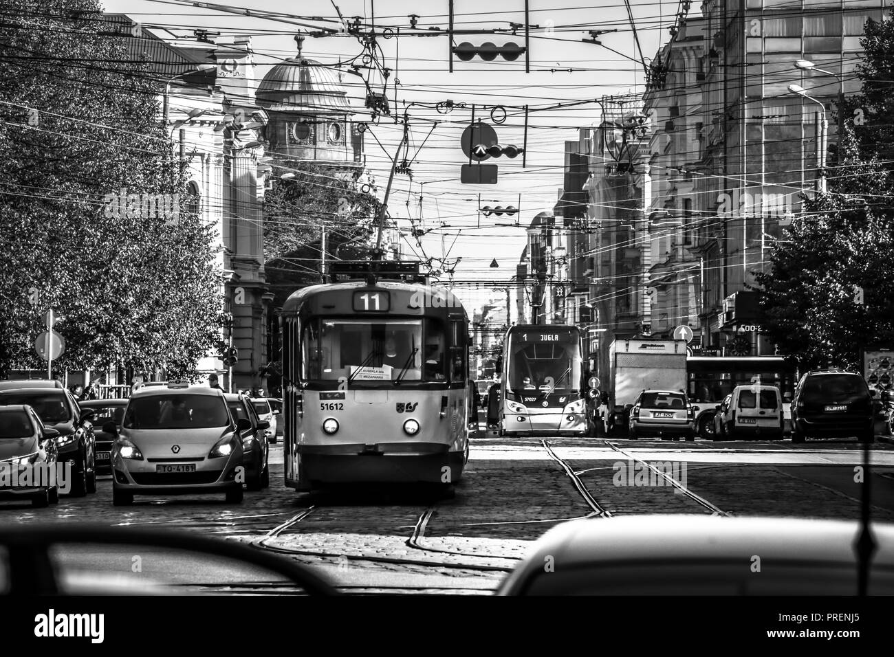 Cityscape. Urban landscape. City View. Riga, Old Town. Black and white  Stock Photo - Alamy