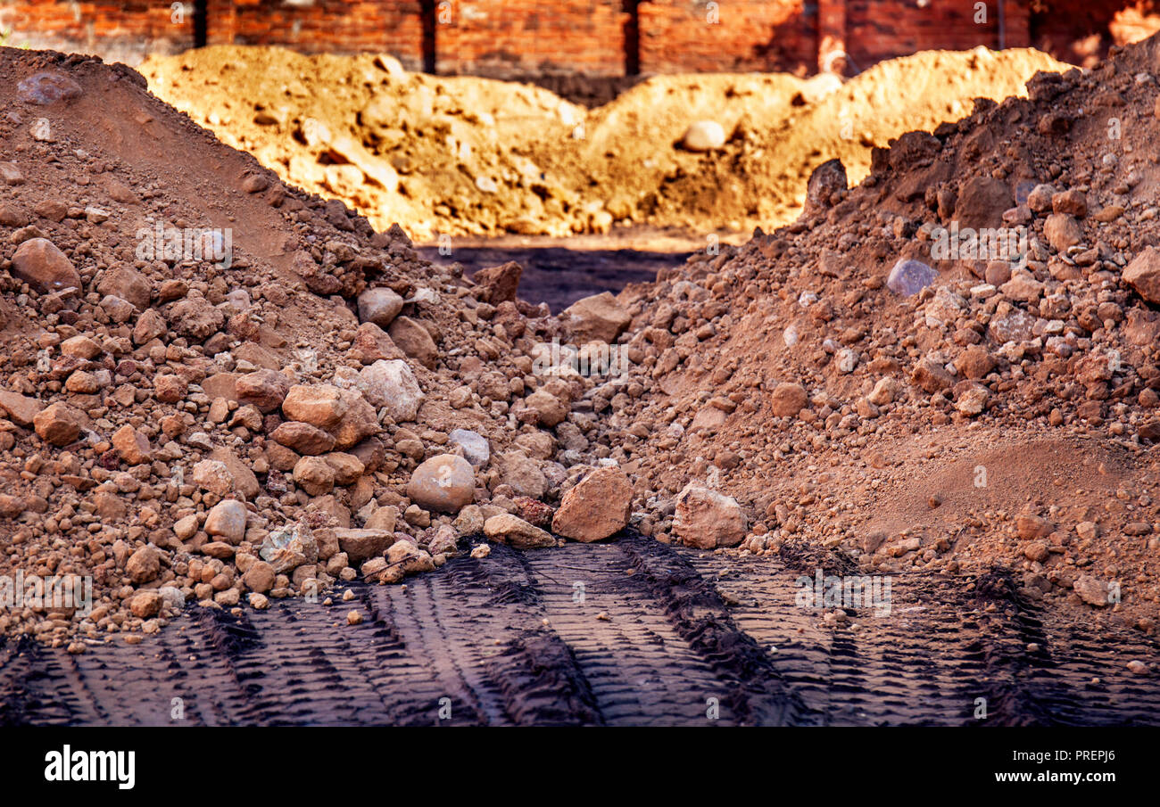 Piles of traces of land hi-res stock photography and images - Alamy