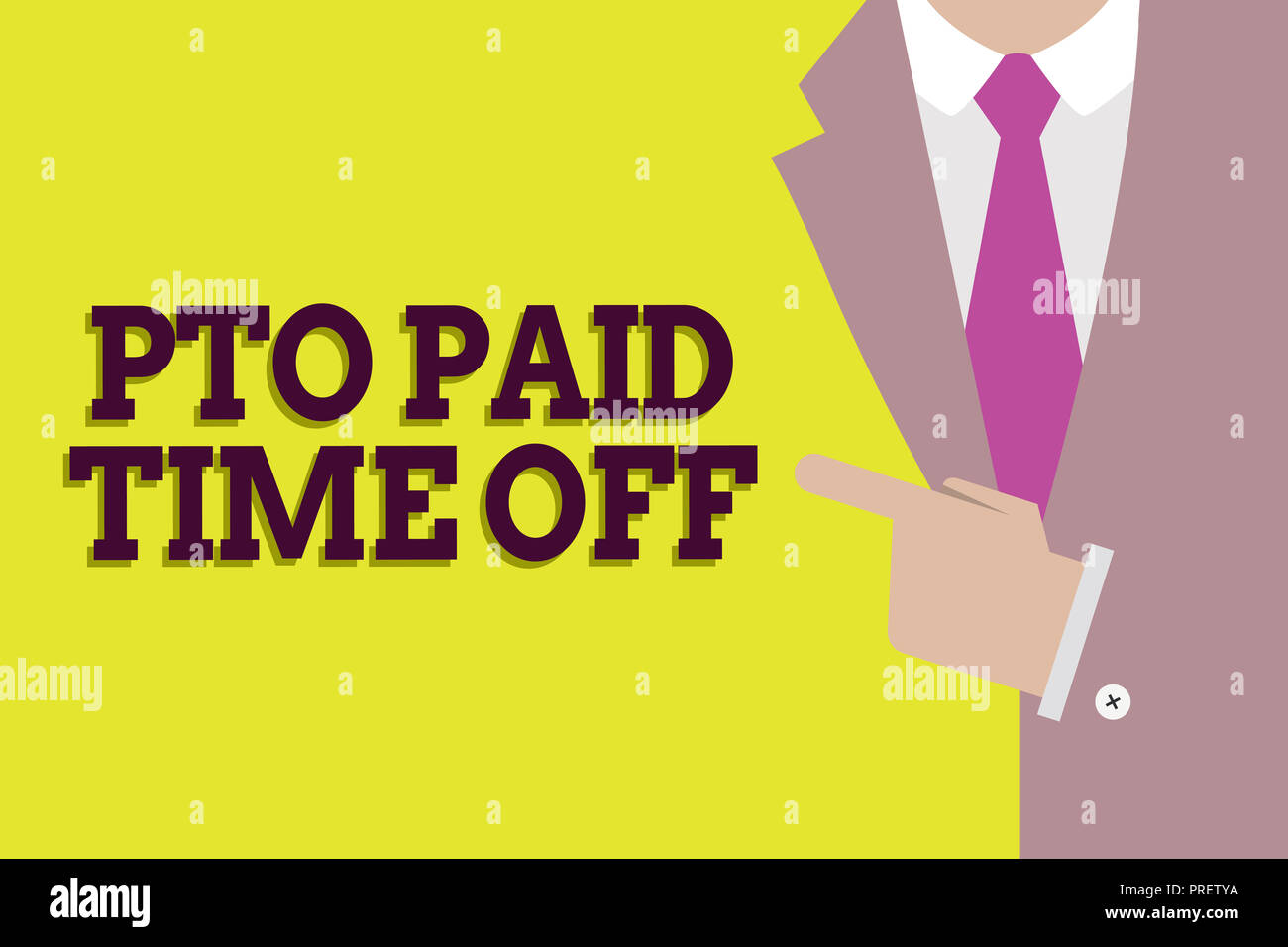 Handwriting text Pto Paid Time Off. Concept meaning Employer grants ...