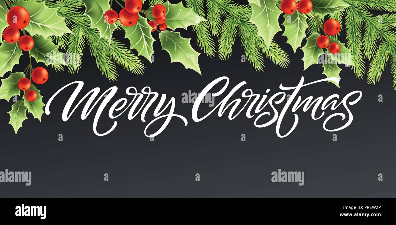 Merry Christmas and Happy New Year banner design Stock Vector Image