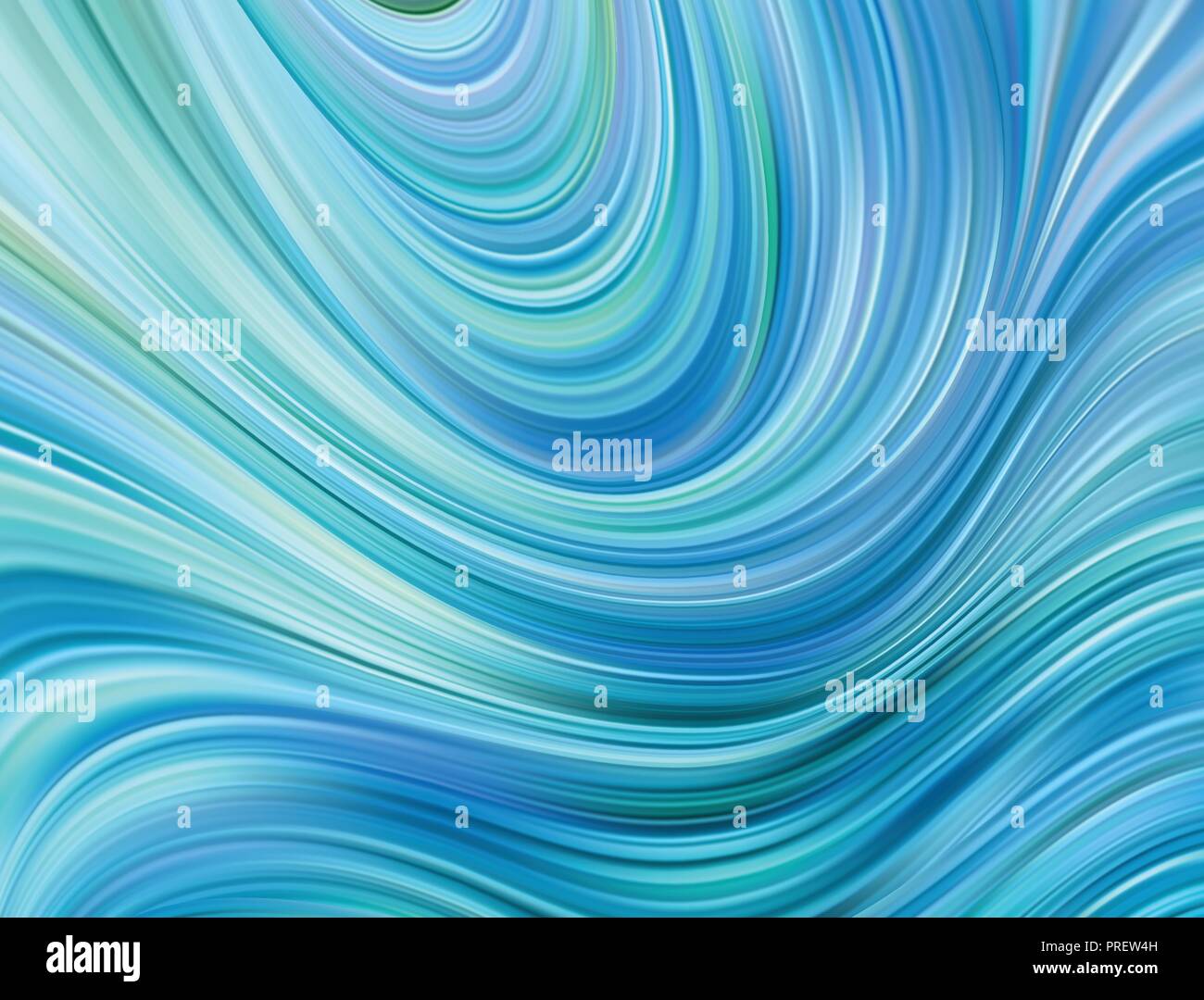 Blue color water Abstract smooth wave. Curve flow motion. Vector illustration Stock Vector