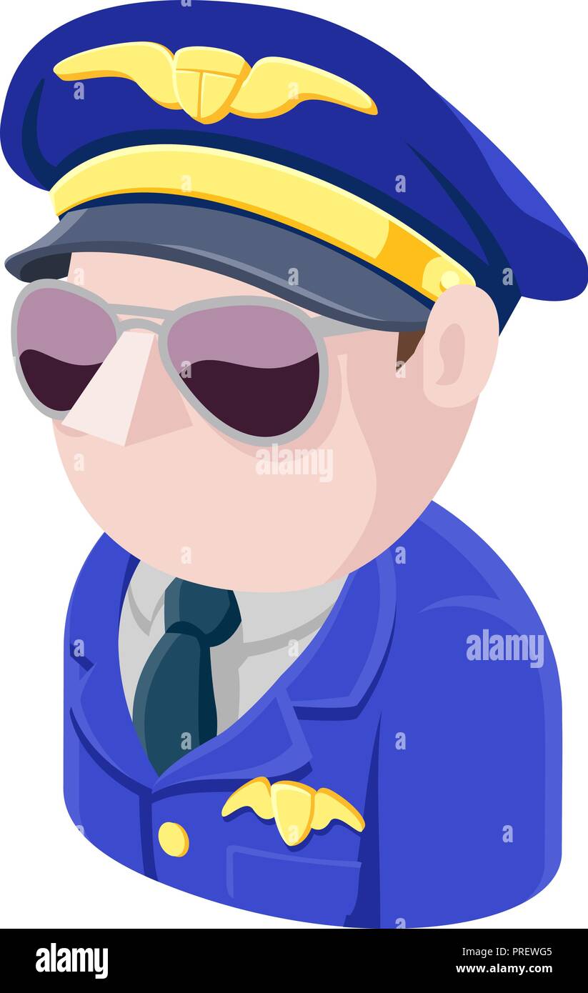 Pilot Avatar People Icon Stock Vector