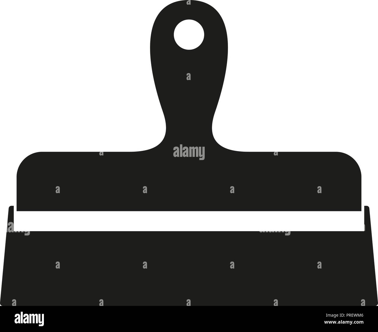 Black and white whide spatula silhouette Stock Vector
