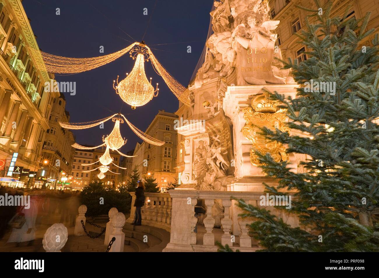 Wien, Weihnachten am Graben - Vienna, Downtown, Christmas Stock Photo