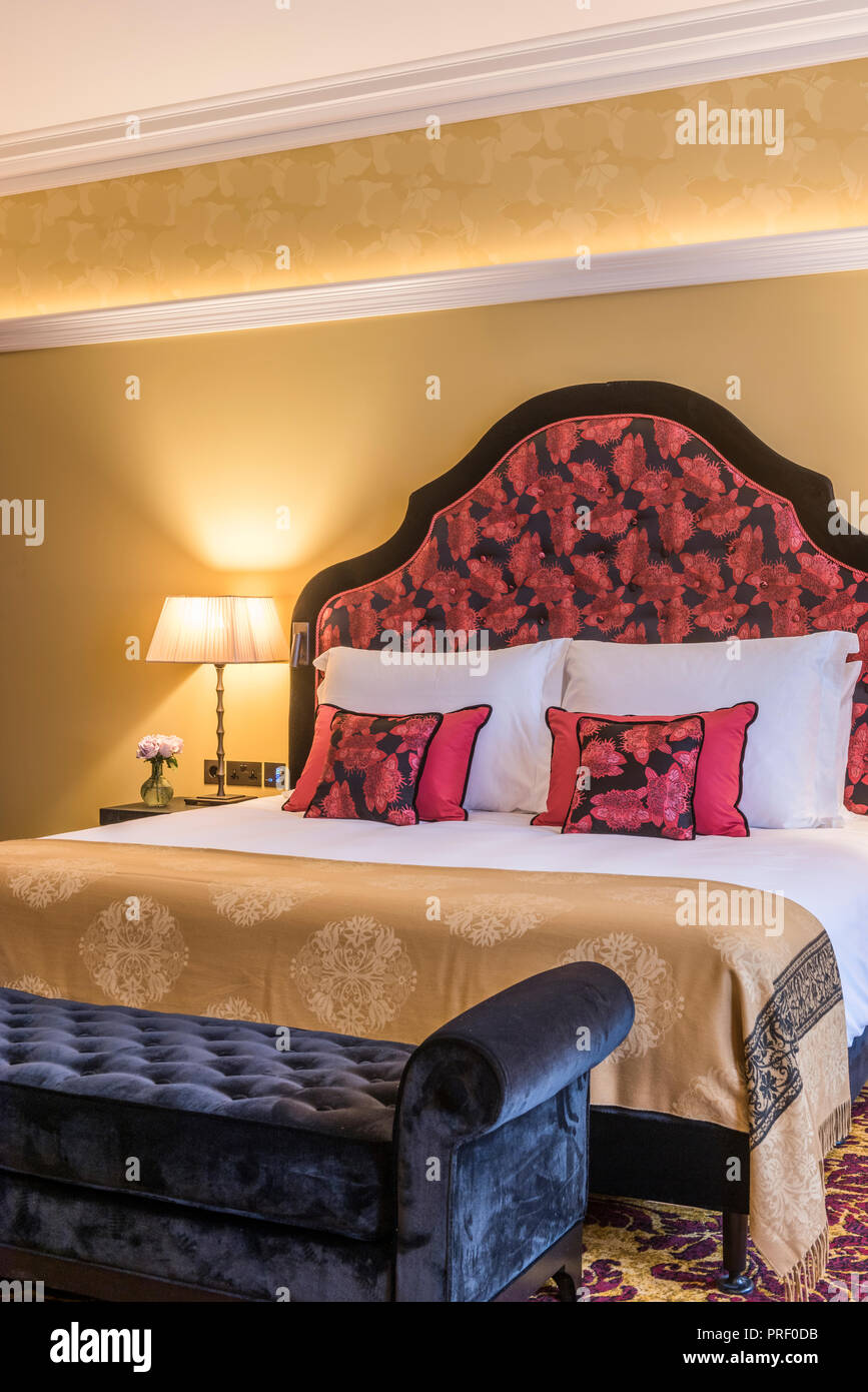Hotel bedroom Stock Photo