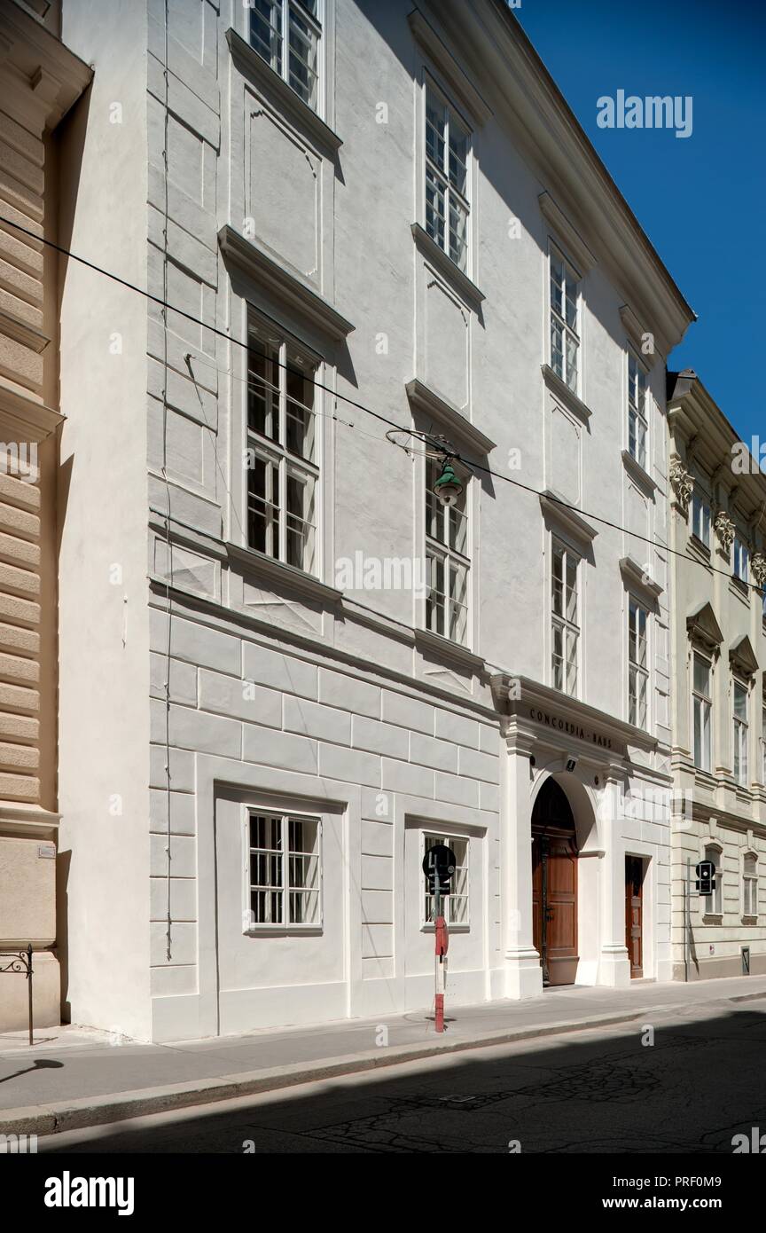 Wien Bankgasse Concordia Haus Fassade Stock Photo 220991353