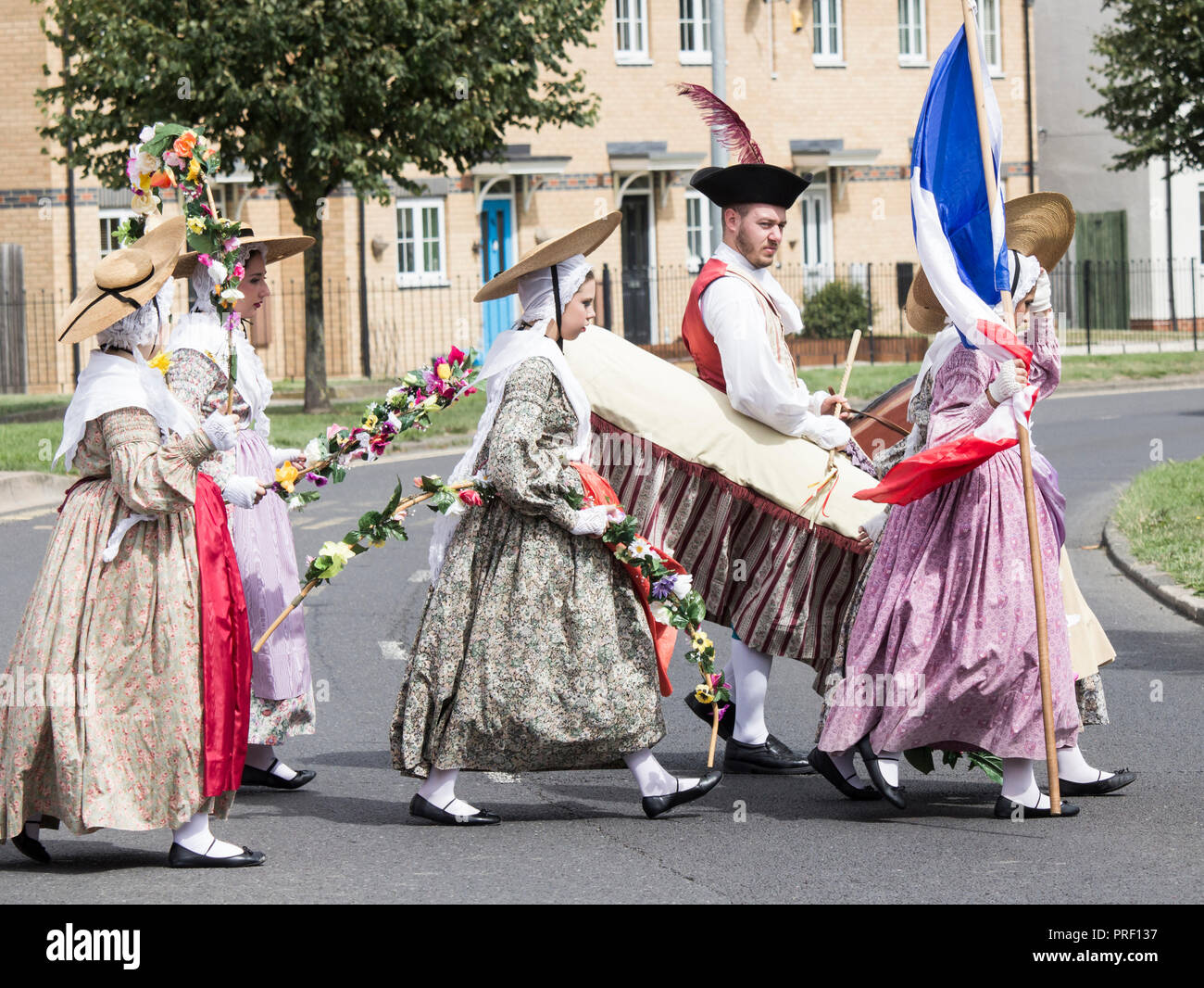Dancers from France at the opening day of the Billingham International Folklore Festival of World Dance. UK Stock Photo