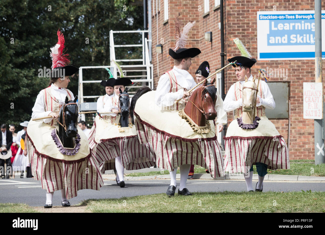 Dancers from France at the opening day of the Billingham International Folklore Festival of World Dance. UK Stock Photo