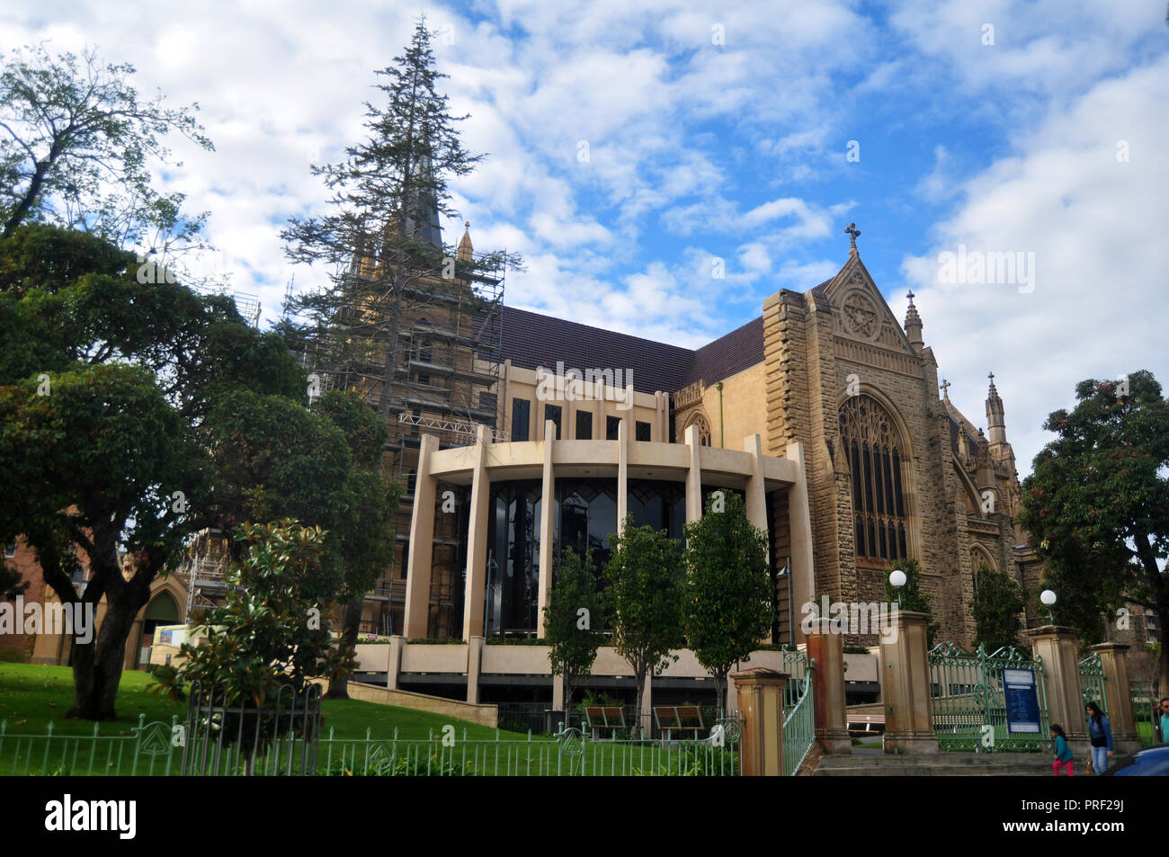 Renovate St Mary's Cathedral for australian people and foreigner travelers visit travel and respect praying at Perth Lord street on May 29, 2016 in Pe Stock Photo