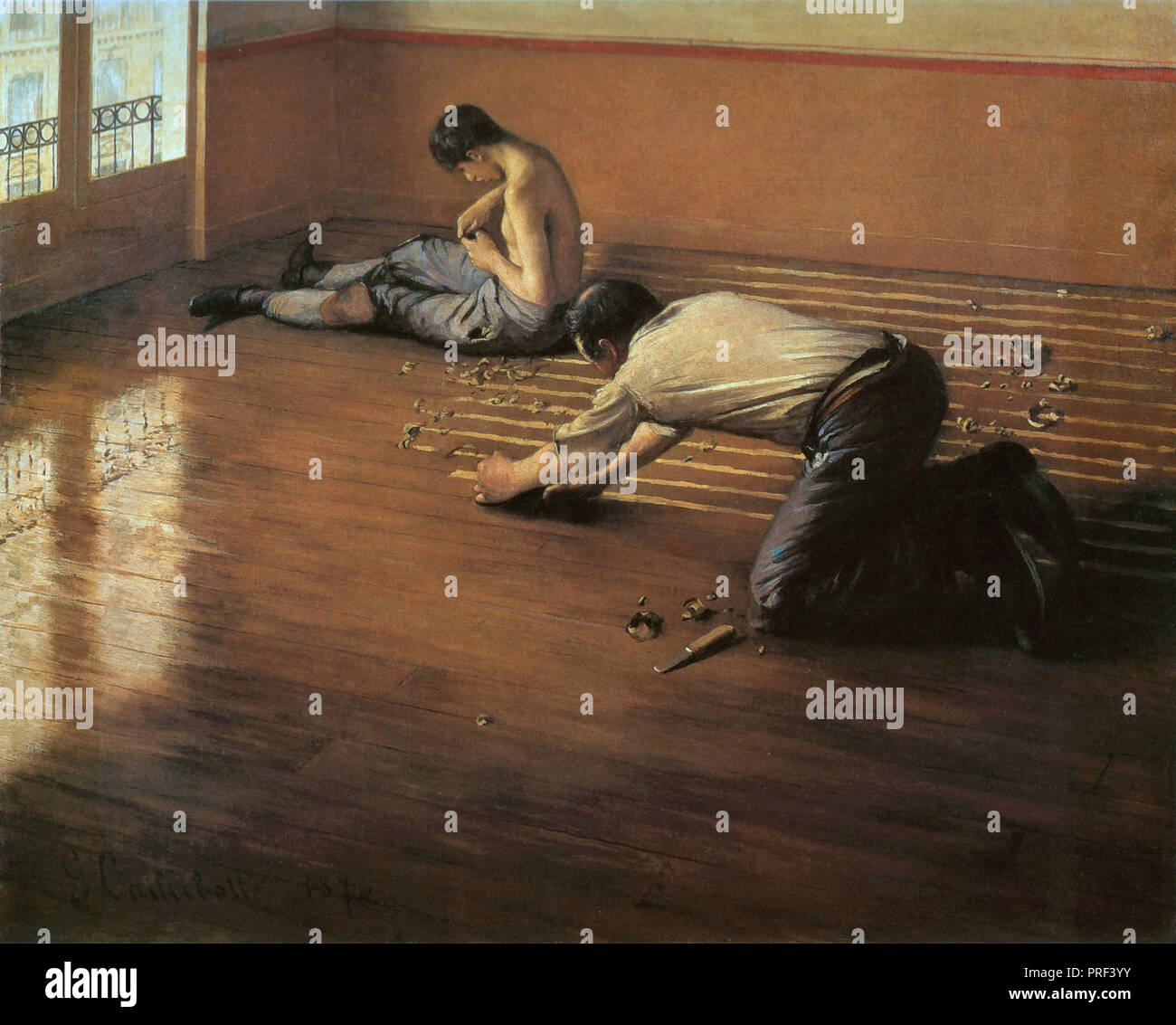 Caillebotte Gustave The Floor Scrapers 1 Stock Photo 220993919