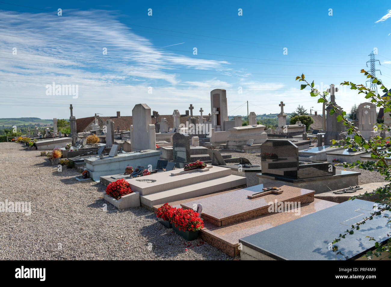 Graves in a cemetery in France Stock Photo Alamy