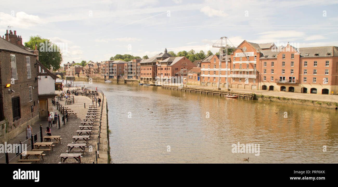 Queens Staith and Kings Staith York Stock Photo