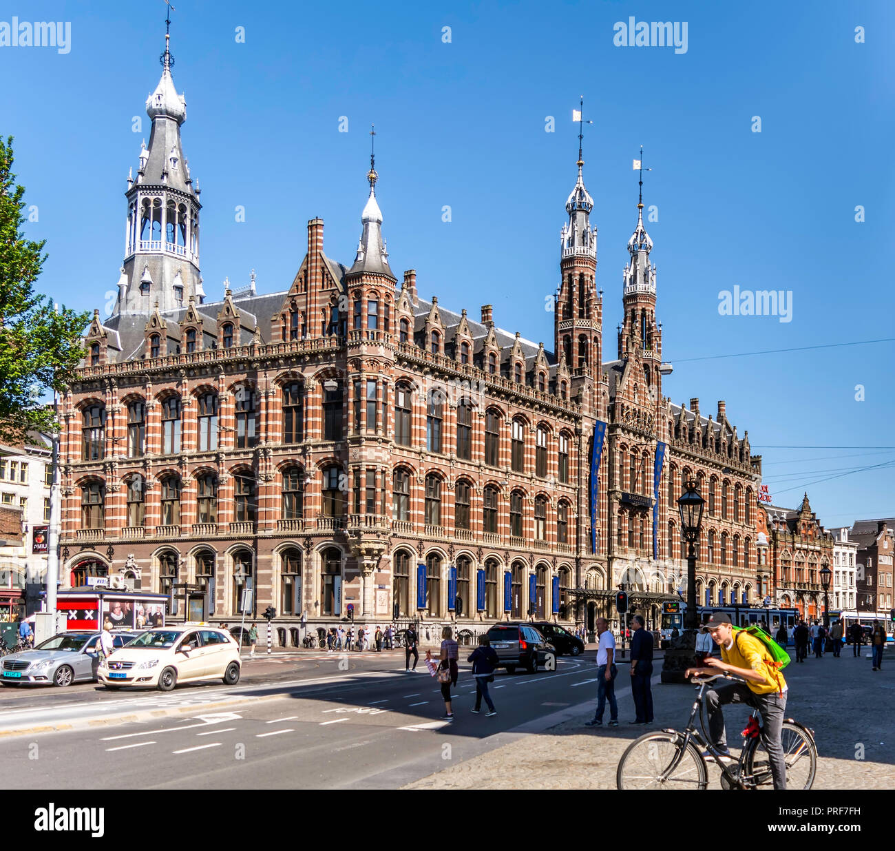 Amsterdam, Netherlands - May 21, 2018: Shopping center Magna Plaza in the monumental Former Main Post Office building. Stock Photo