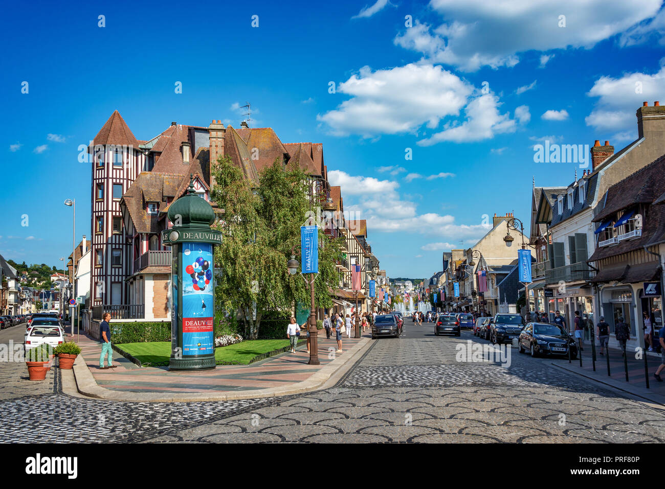 Streets of Deauville, France during the 44th Deauville American Film festival Stock Photo