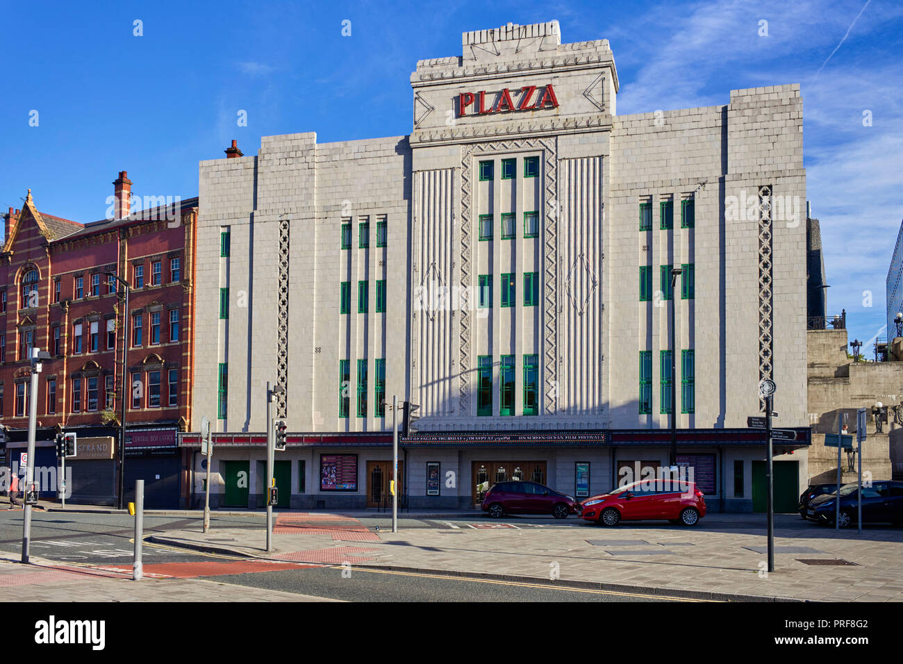 Grade II listed Plaza cinema and variety theatre in Stockport Stock Photo
