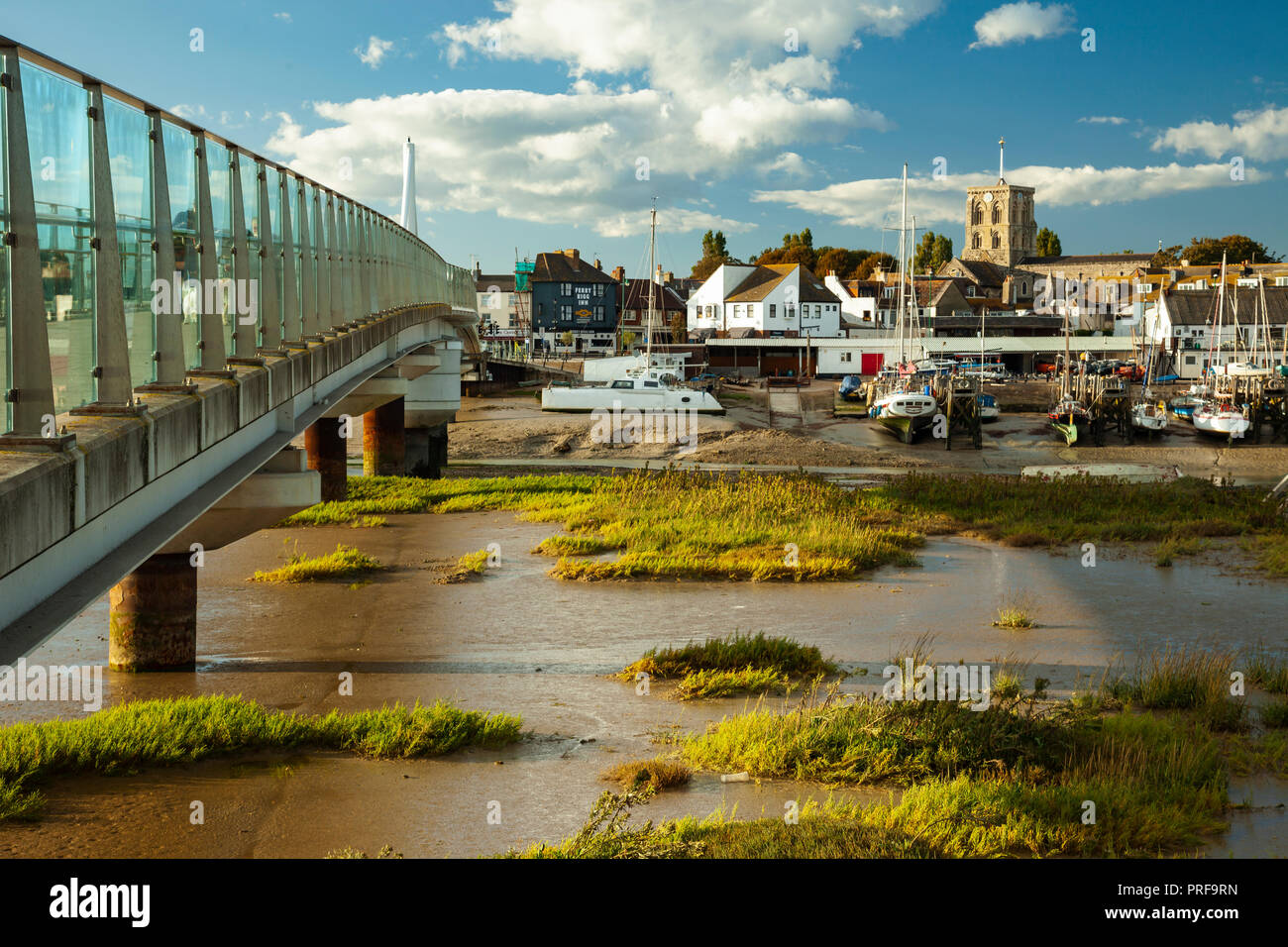 Autumn afternoon on river Adur in Shoreham-by-Sea, West Sussex, England. Stock Photo