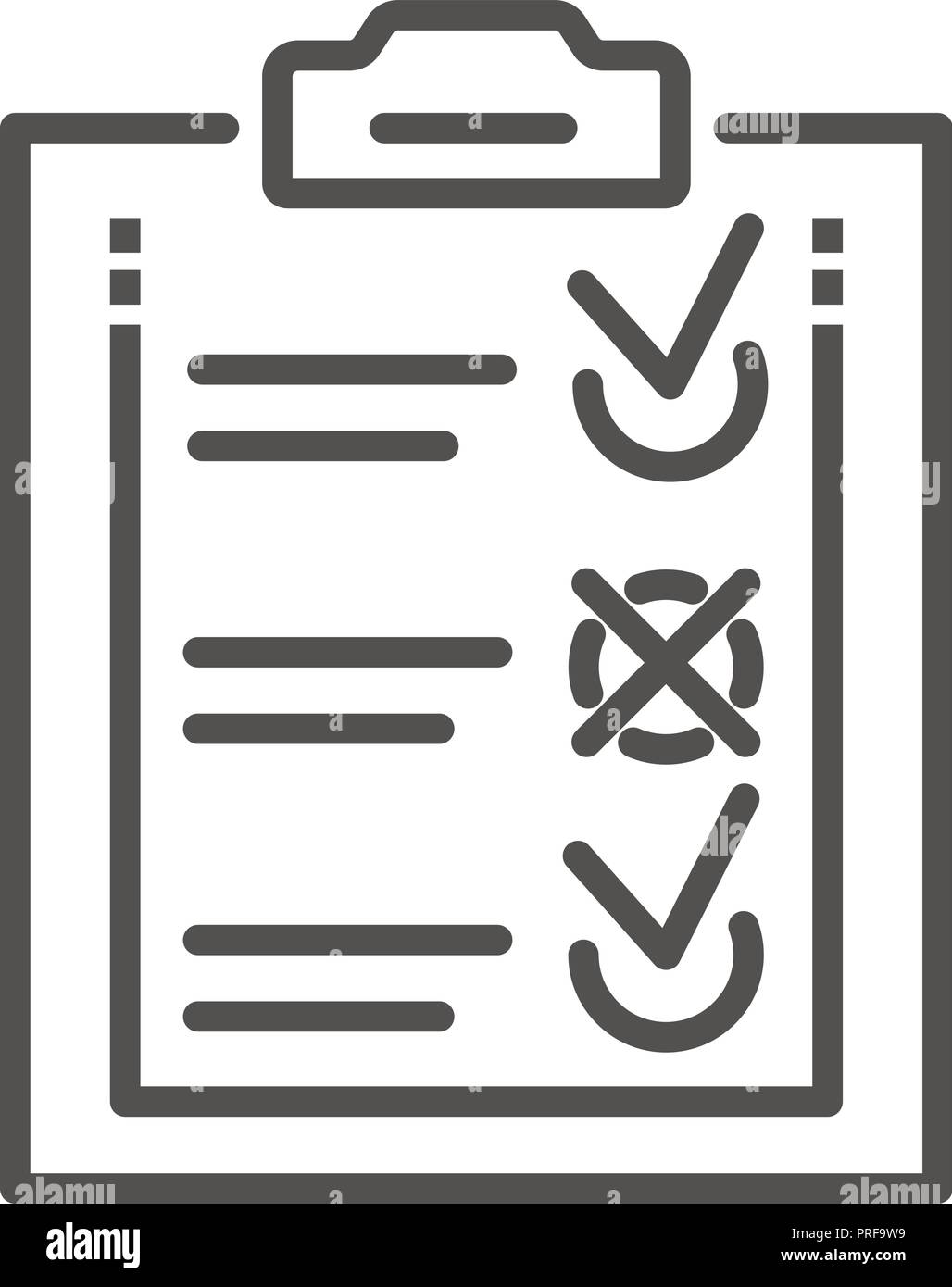 Delivery check list icon, outline style Stock Vector