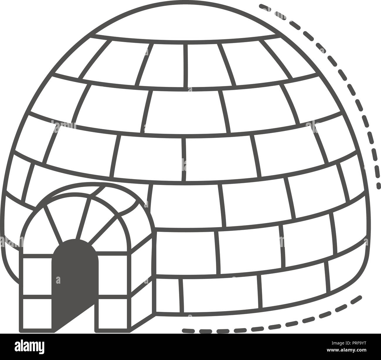 Igloo Clipart Black And White