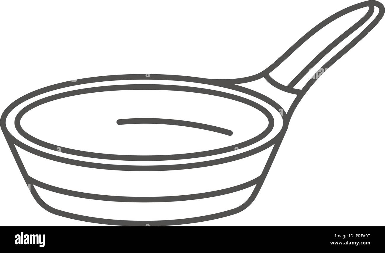 Modern griddle icon, outline style Stock Vector