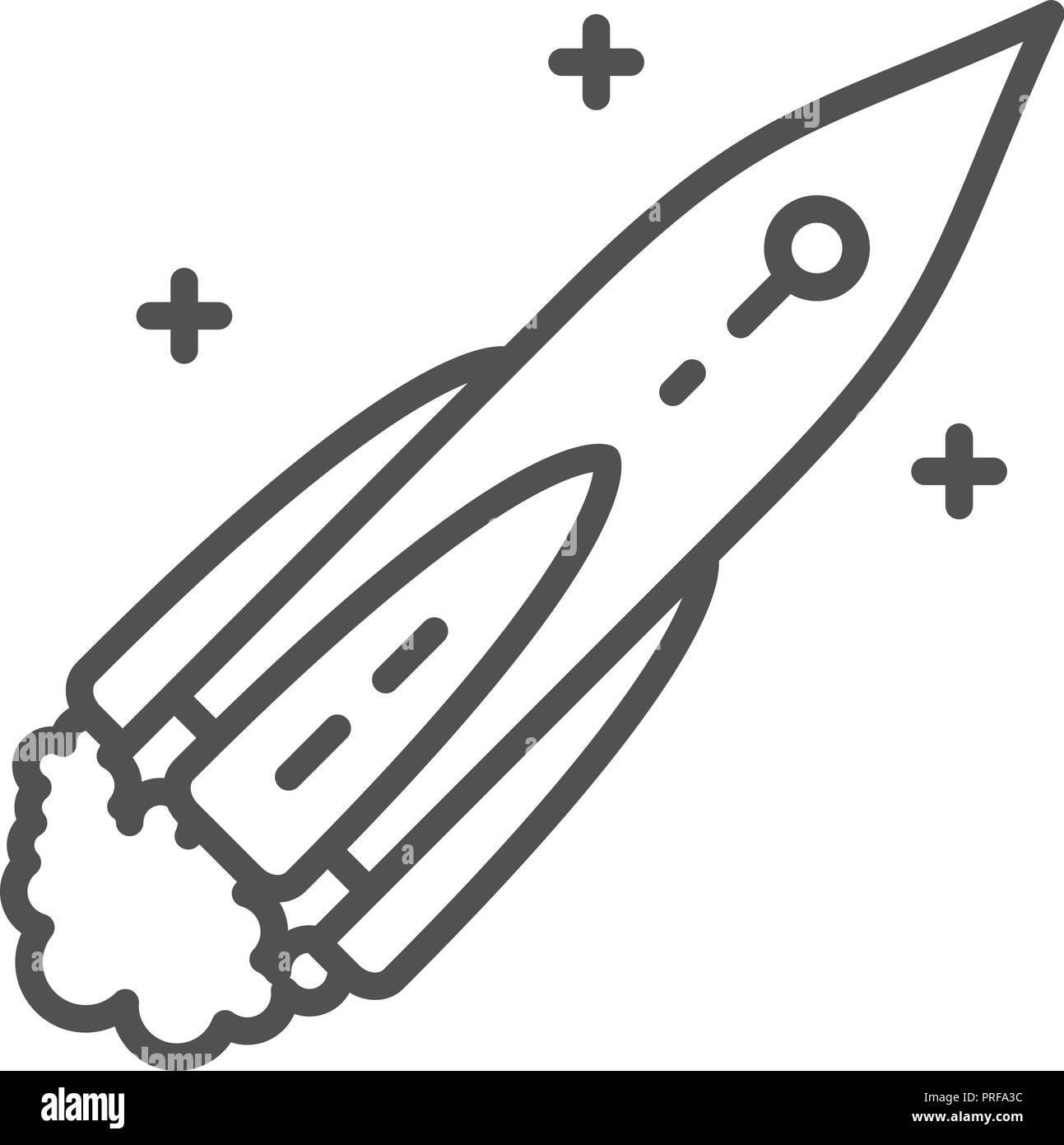 Space ship icon, outline style Stock Vector