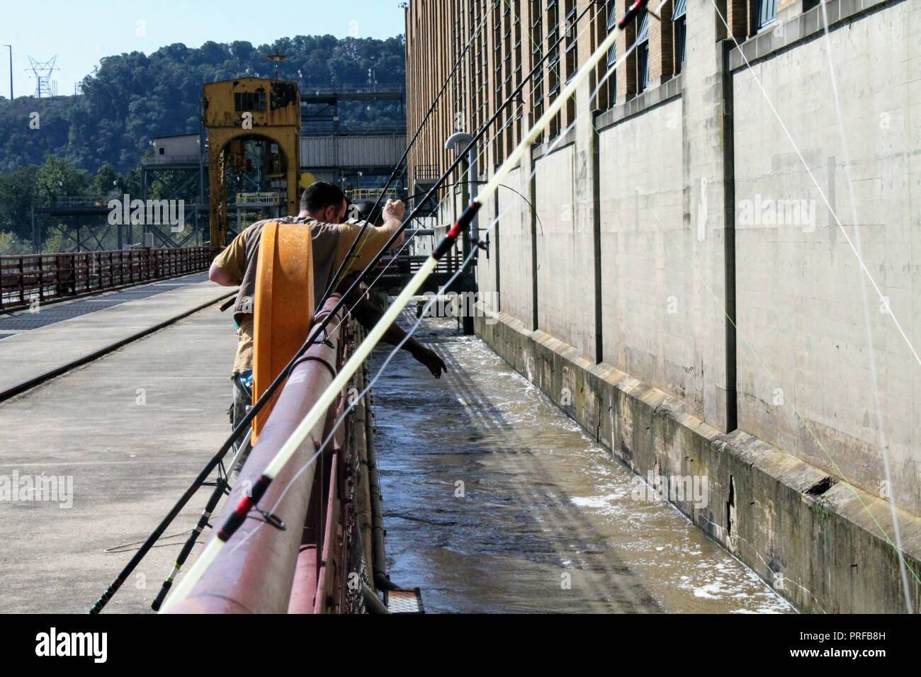 Catch and Release at Safe Harbor Dam Stock Photo - Alamy