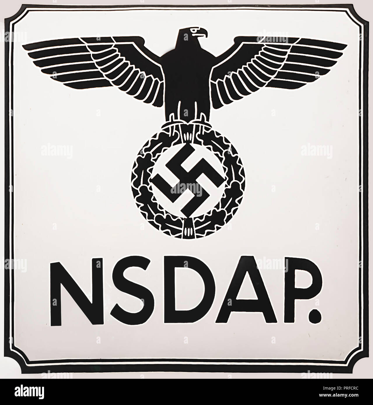 Plate of The NSDAP in a wall. It was the foreign organization branch of