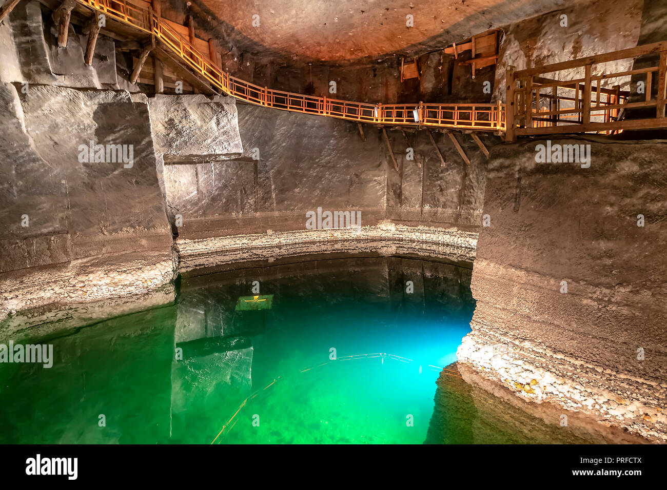 Lake in the salt mine of Wieliczka, Poland Stock Photo Alamy
