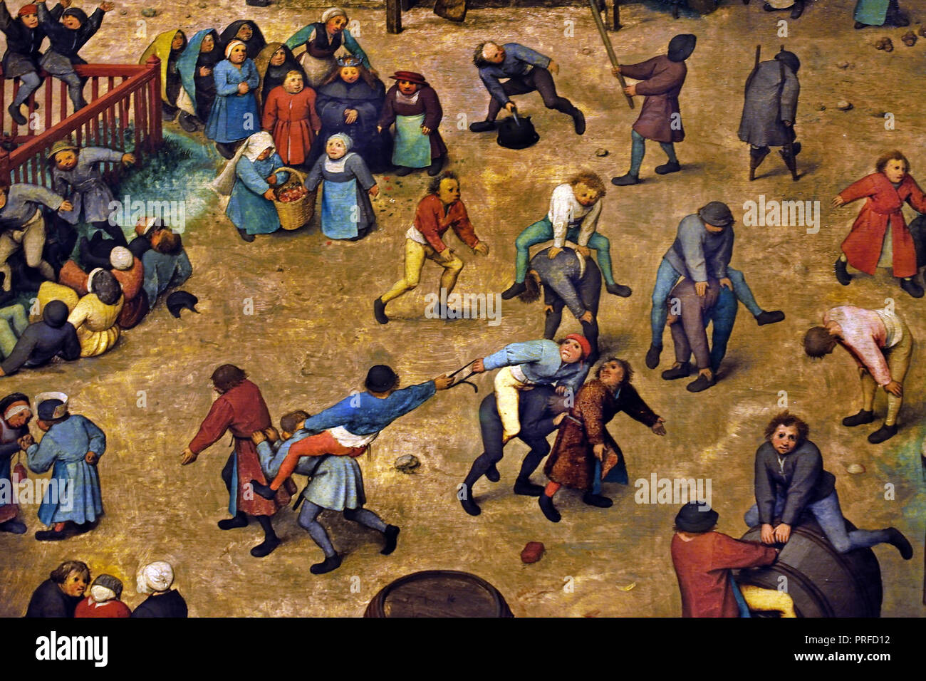 Children's Games 1560 Pieter Bruegel (also Brueghel) the Elder ( 1525-1530 –1569) was the most significant artist of Dutch and Flemish Renaissance painter, Belgium, Belgian, Dutch, The, Netherlands. Stock Photo