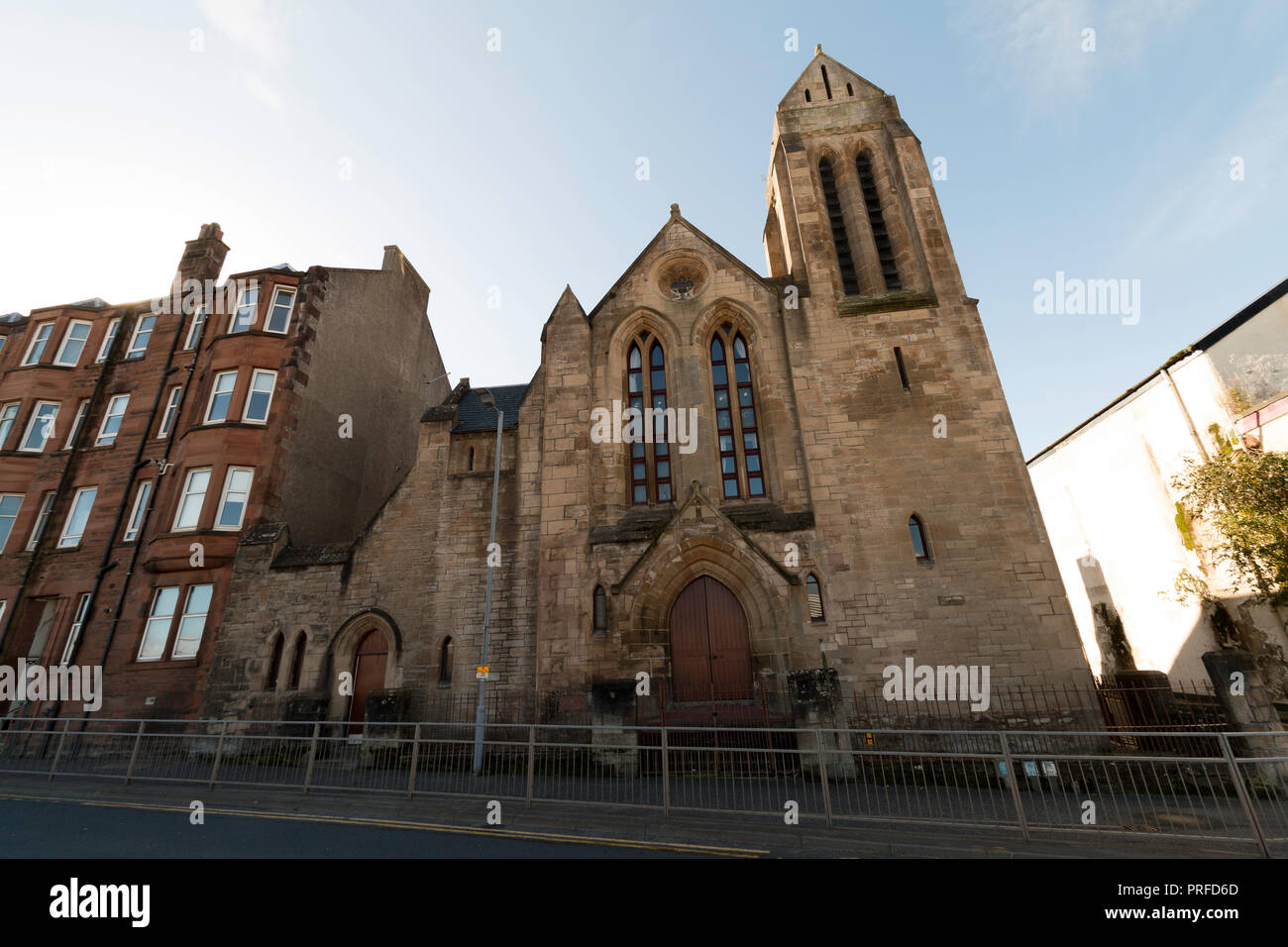 Port Glasgow Scotland Landmark Buildings & River Clyde Coast Line Stock