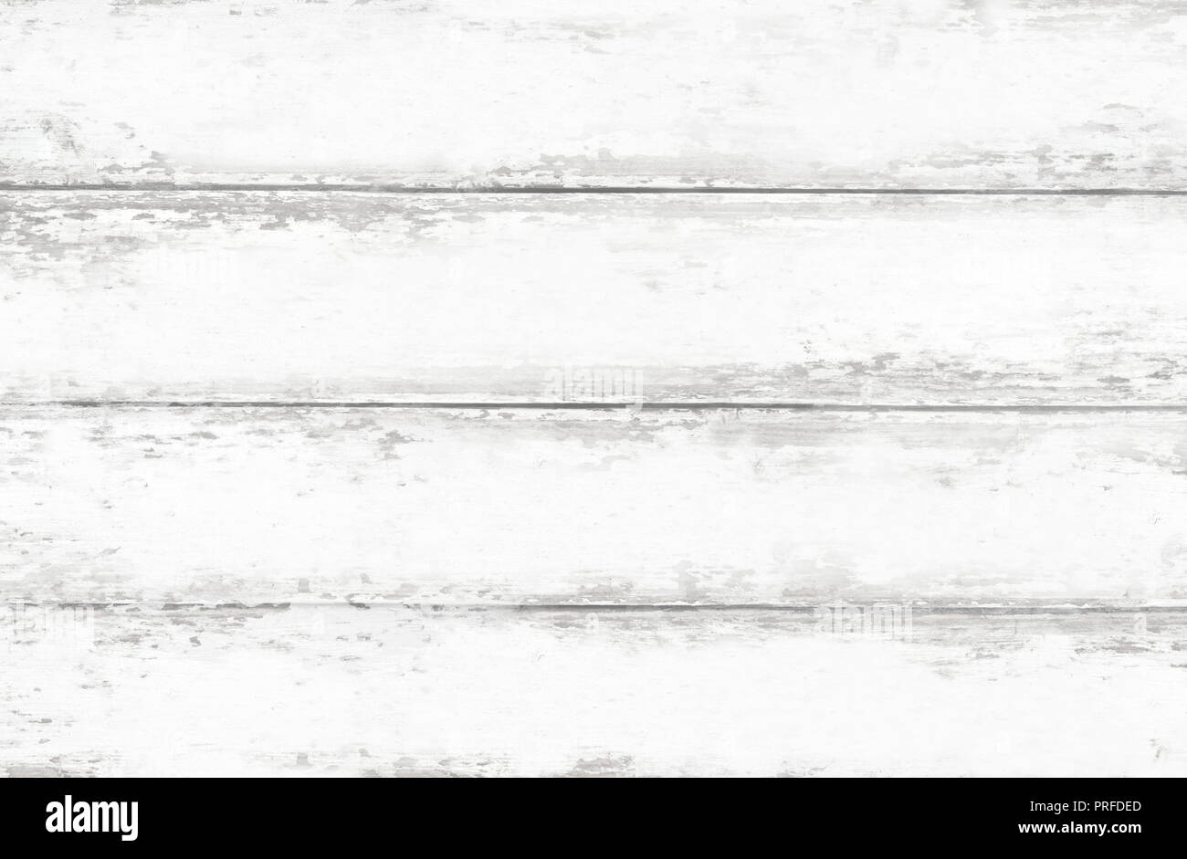 White rustic textured planks of wood, top view background. Stock Photo