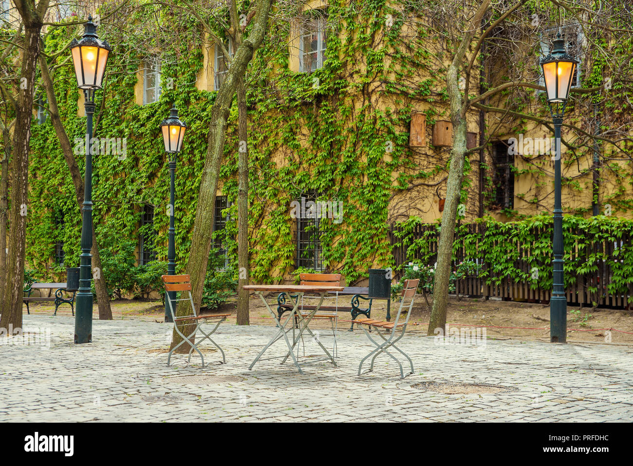 Tables and chairs Stock Photo - Alamy