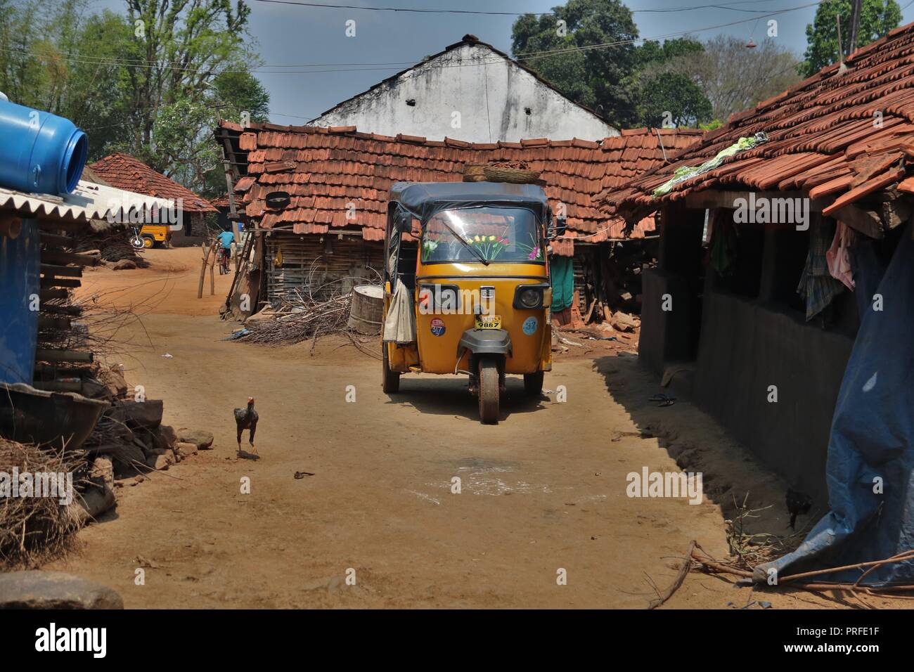 Poor rural area in India Stock Photo