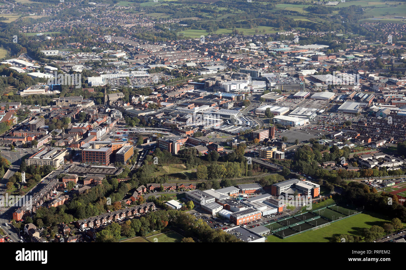 An aerial view of bury town centre hi-res stock photography and images ...
