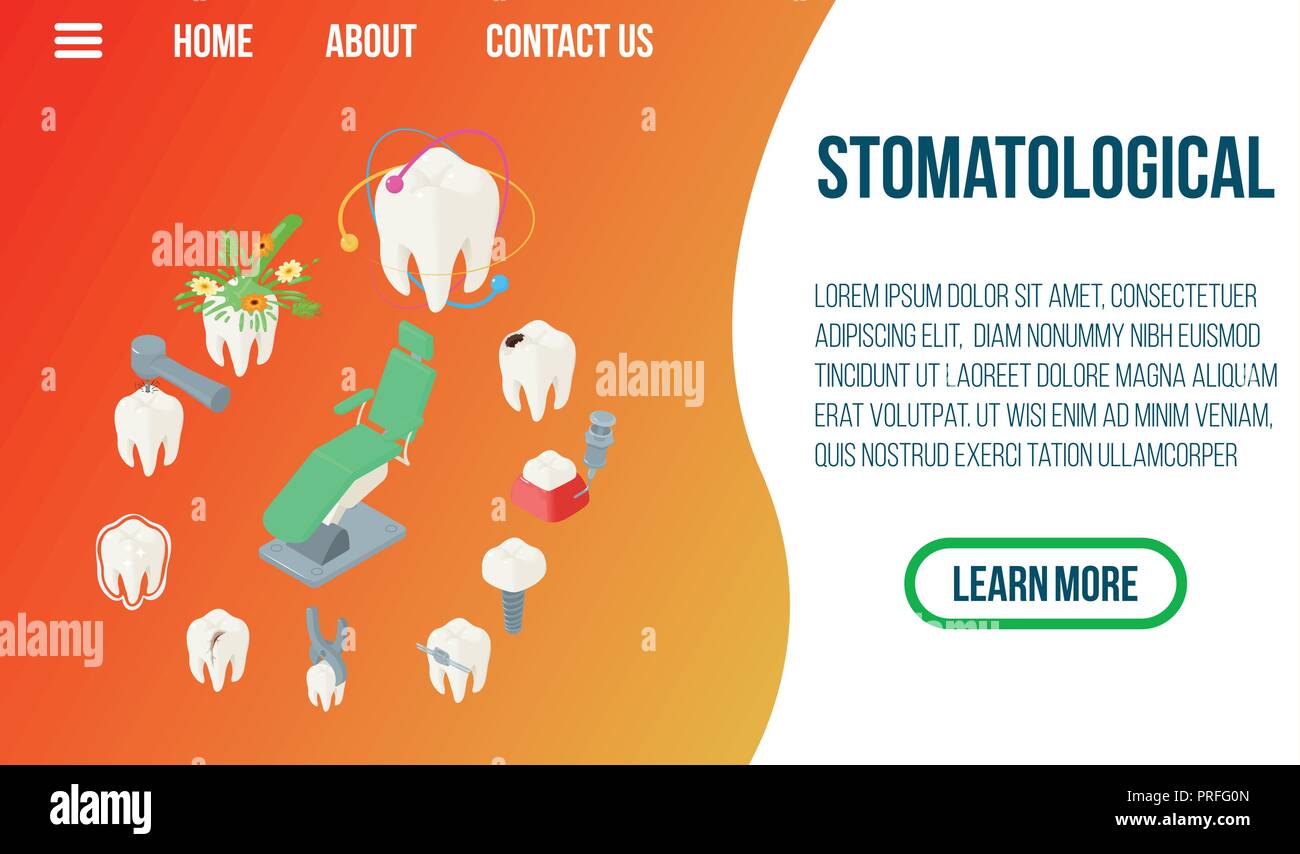 Stomatology concept banner, isometric style Stock Vector Image & Art ...