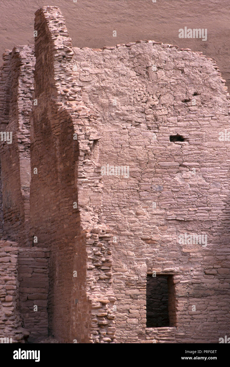 Walls of lower White House ruins: Anasazi cliff-dwelling, Canyon de Chelly, Arizona. Photograph Stock Photo