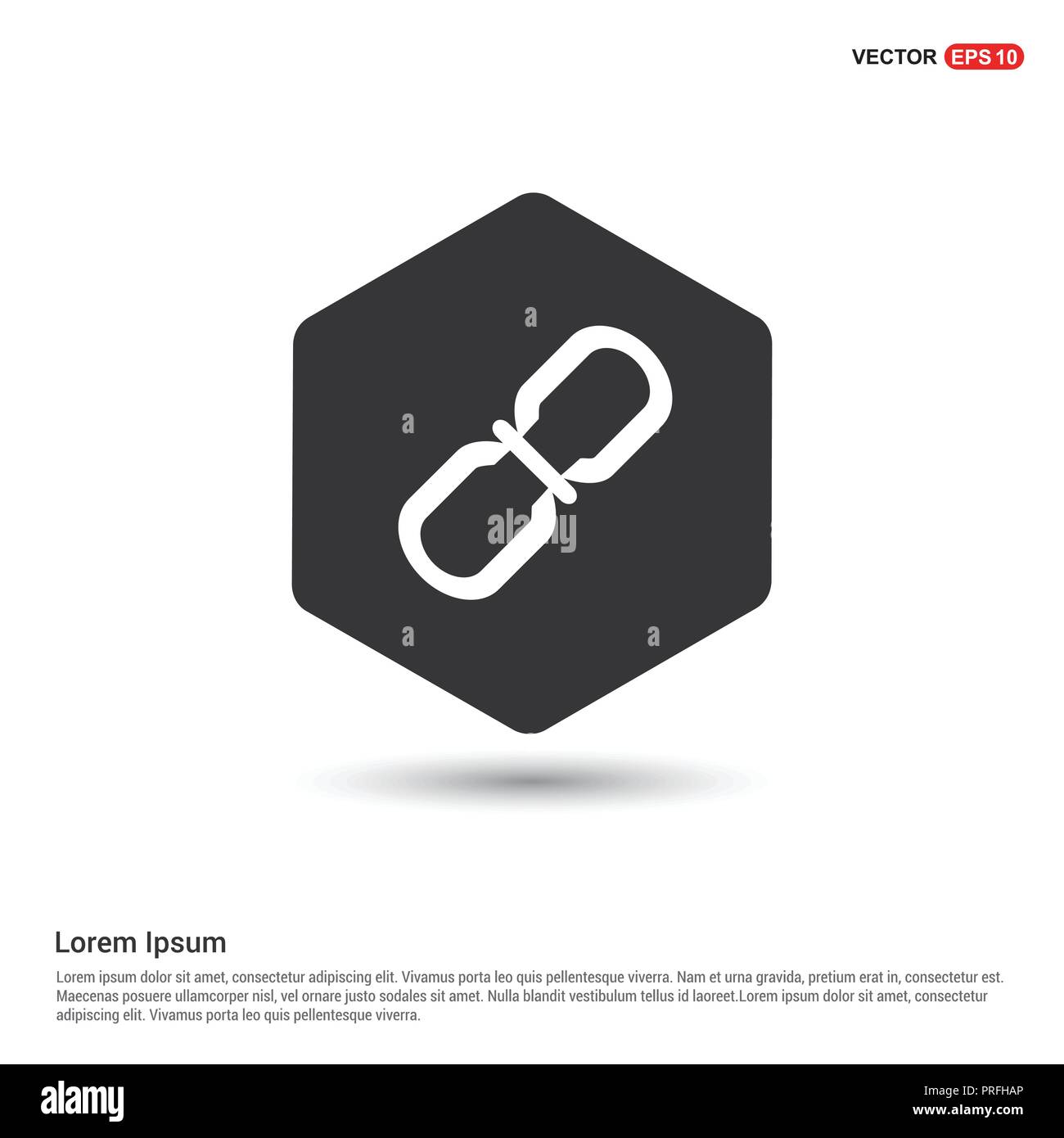 Chain link icon Hexa White Background icon template - Free vector icon ...