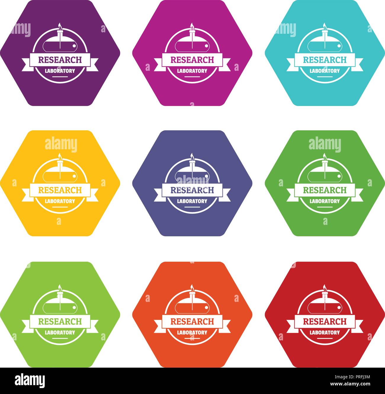Research laboratory icons set 9 vector Stock Vector Image & Art - Alamy