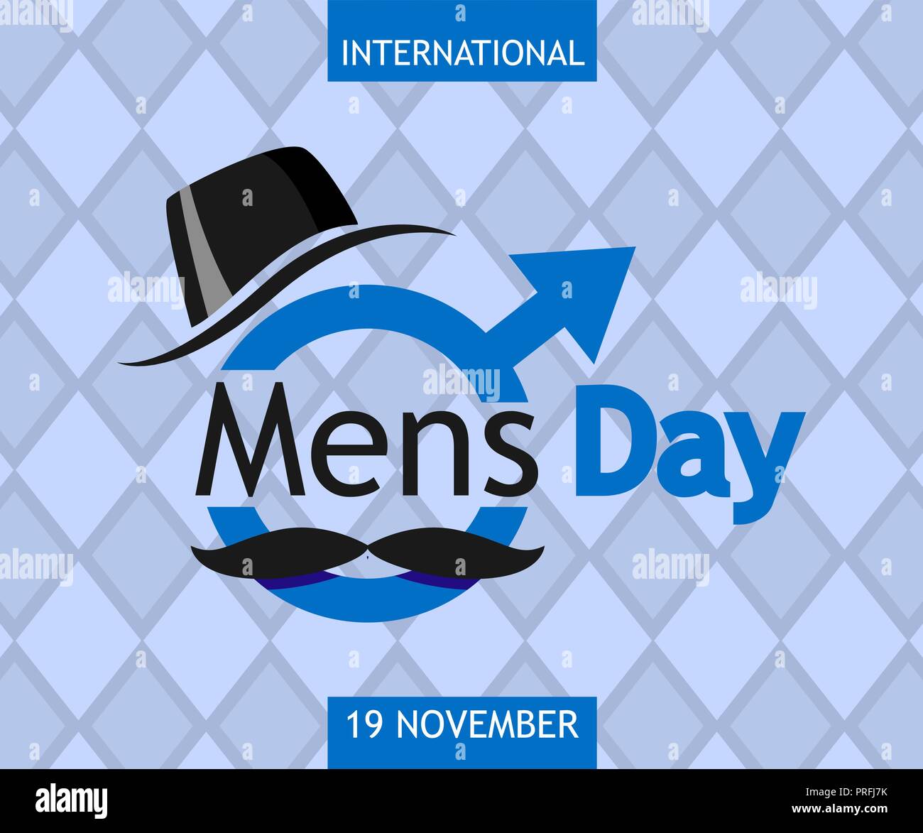 International mens day concept background, flat style Stock Vector