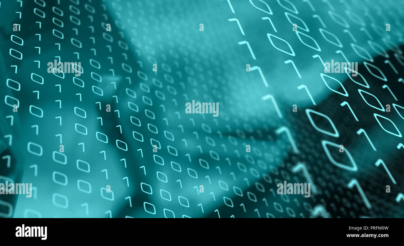 Abstract analytics algorithm spying office computers Stock Photo